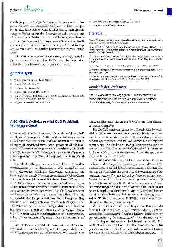 Vorschauseite 4: Corporate Governance und konzeptionelle Grundlagen eines Risikomanagementsystems in Krankenhäusern