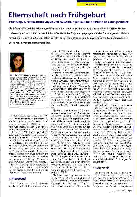 Vorschauseite 1: Elternschaft nach Frühgeburt
