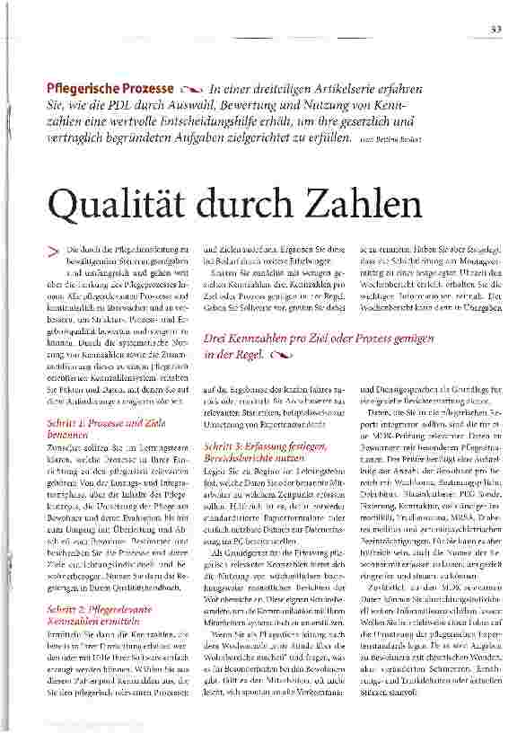 Vorschauseite 1: Qualität durch Zahlen