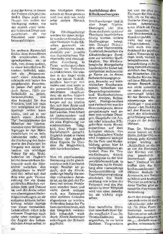 Vorschauseite 2: Gute Gespräche sind hilfreich Klinikseelsorge in Tübingen - Teil 1