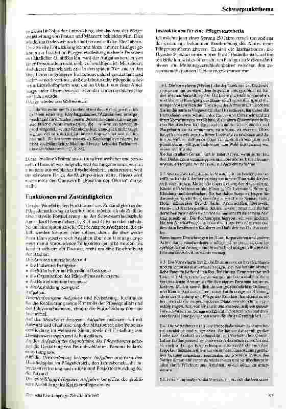 Vorschauseite 2: Von der Oberin zur Pflegedienstleitung