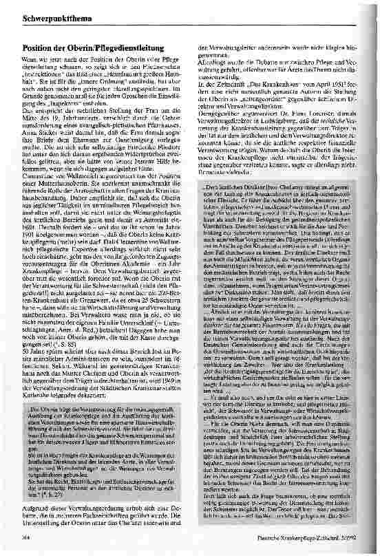 Vorschauseite 5: Von der Oberin zur Pflegedienstleitung