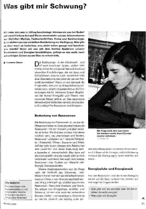 Vorschauseite 1: Was gibt mir Schwung?