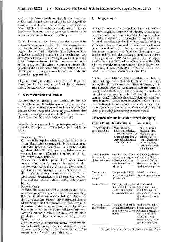 Vorschauseite 3: Demenzspezifische Normalität als Leitkonzept in der Versorgung Demenzkranker im Heimbereich