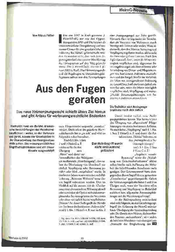 Vorschauseite 1: Aus den Fugen geraten