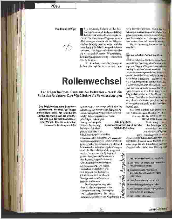 Vorschauseite 1: Rollenwechsel