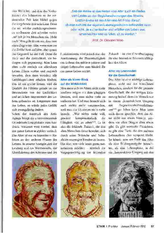 Vorschauseite 2: Vom eigenen Wert des Alters -jenseits des Fitnessimperativs