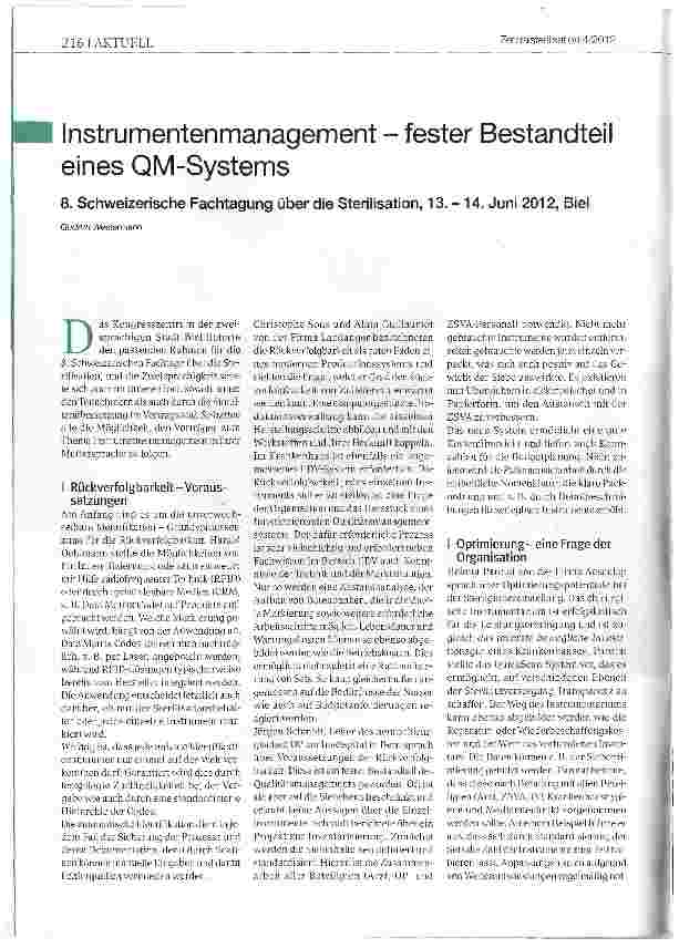 Vorschauseite 1: Instrumentenmanagement - fester Bestandteil eines QM-Systems