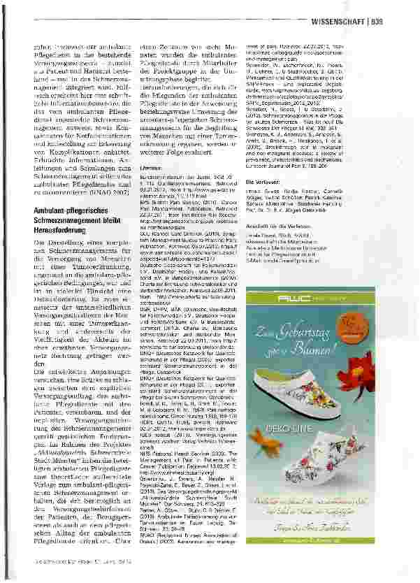 Vorschauseite 6: Schmerzmanagement: Tumorpatienten besser betreuen