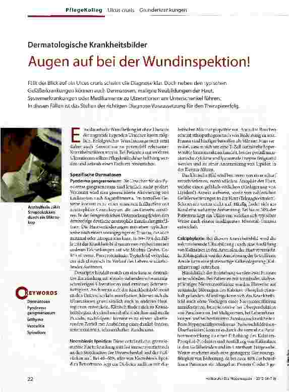 Vorschauseite 1: Augen auf bei der Wundinspektion!