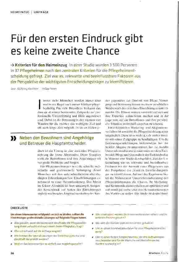 Vorschauseite 1: Für den ersten Eindruck gibt es keine zweite Chance
