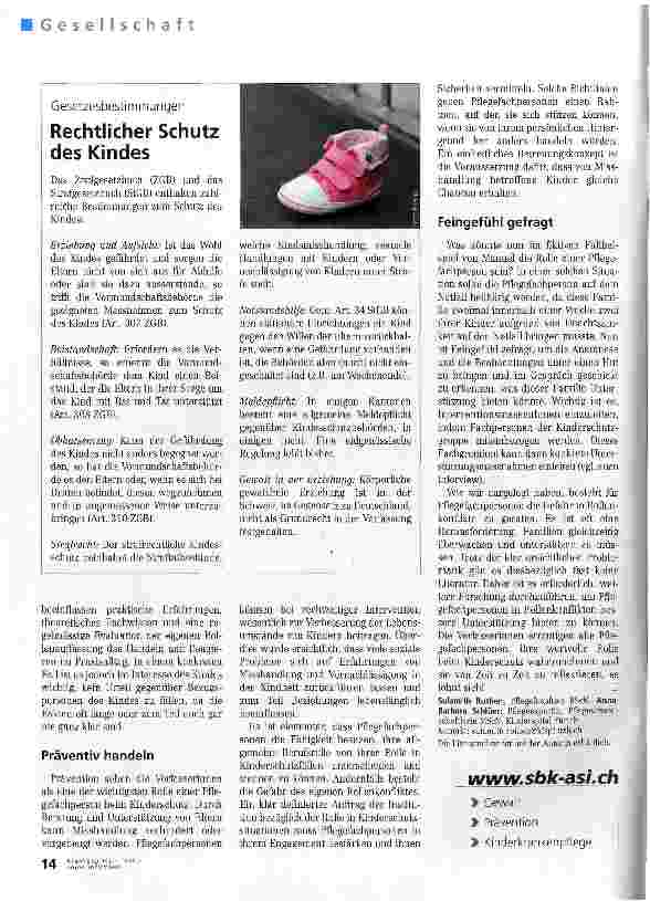 Vorschauseite 5: Der Schutz des Kindes hat erste Priorität