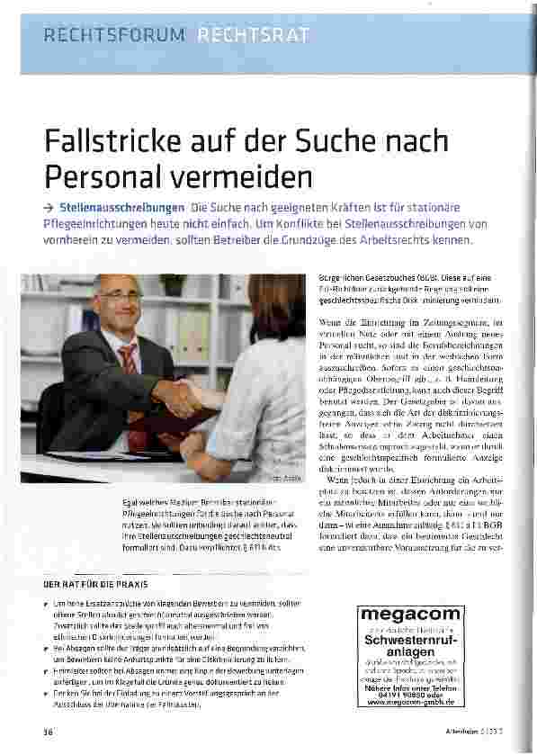 Vorschauseite 1: Fallstricke auf der Suche nach Personal vermeiden