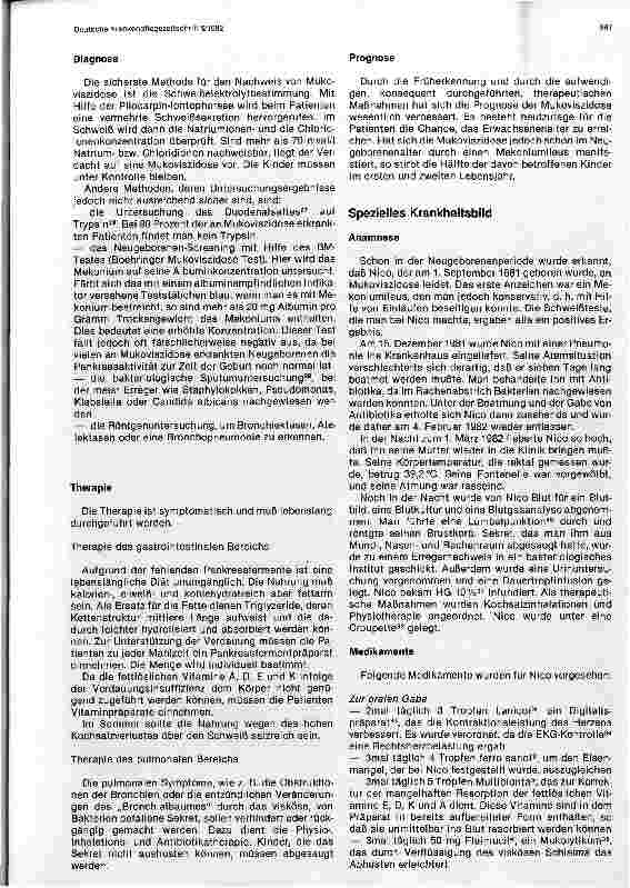 Vorschauseite 2: Pflege eines Kindes mit Mukoviszidose - Schülerbericht