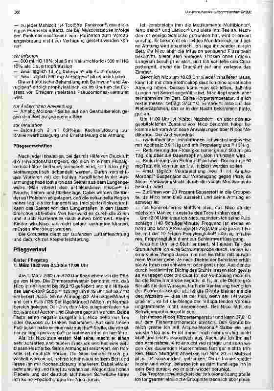 Vorschauseite 3: Pflege eines Kindes mit Mukoviszidose - Schülerbericht