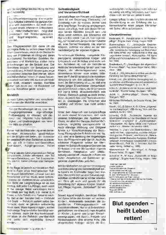 Vorschauseite 4: Aspekte der pflegerischen Langzeitbehandlung bei Kindern mit Spina bifida und Hydrozephalus