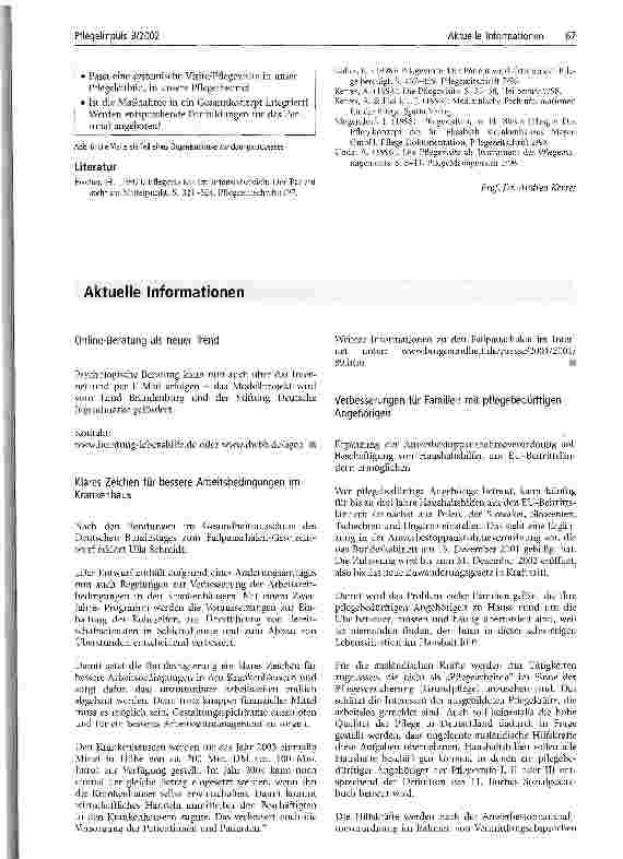 Vorschauseite 3: Psychosoziale Aspekte zur Pflegevisite