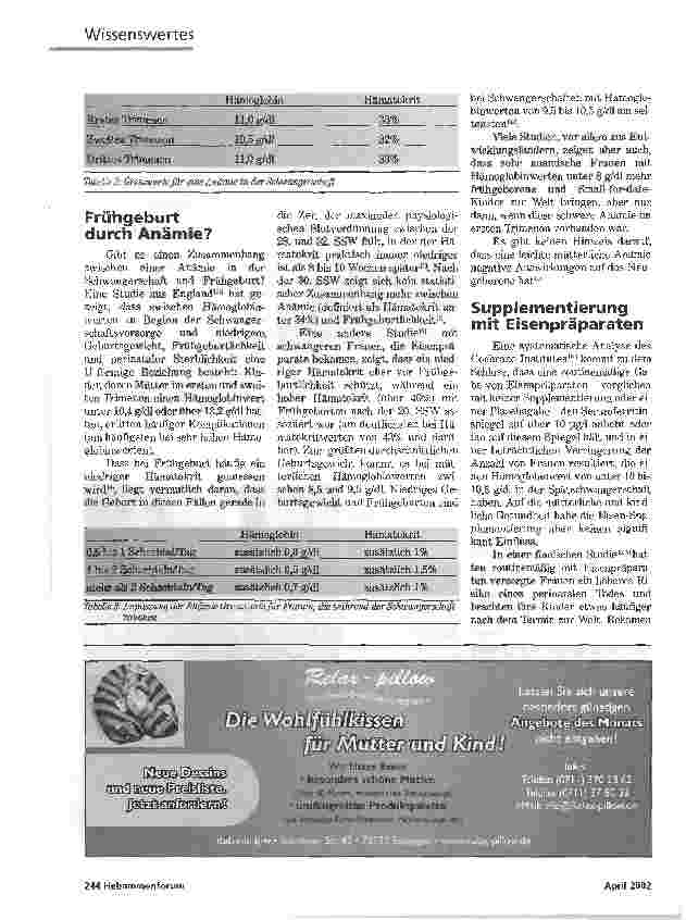 Vorschauseite 3: WIEVIEL EISEN BRAUCHT DER MENSCHSUPPLEMENTIERUNG IN DER SCHWANGERSCHAFT