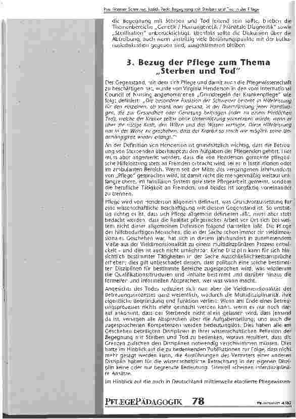Vorschauseite 3: Begegnung mit Sterben und Tod in der Pflege