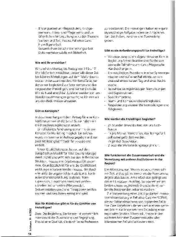 Vorschauseite 3: >>zapp Zentrum für ambulante Palliativpflege Bern zu Haus leben - zu Hause sterben