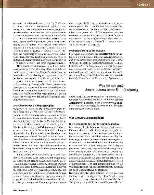 Vorschauseite 4: Demenz - kein Freibrief für Fremdbestimmung