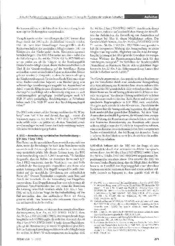 Vorschauseite 6: Aktuelle Rechtsprechung zur europäischen Koordinierung der Systeme der sozialen Sicherheit