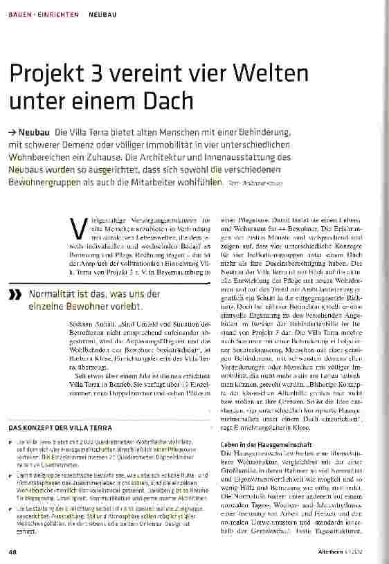 Vorschauseite 1: Projekt 3 vereint vier Welten unter einem Dach