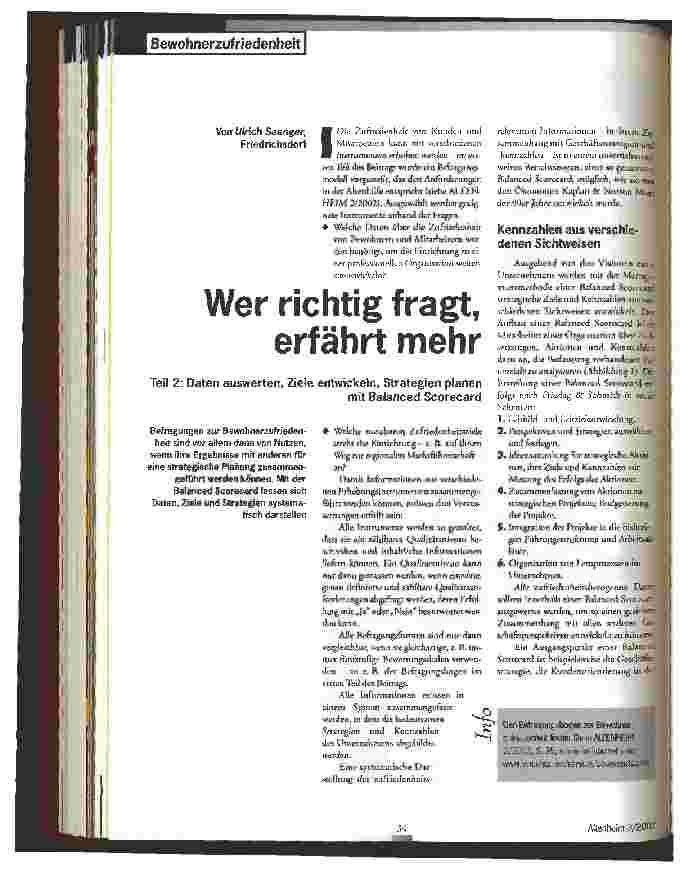 Vorschauseite 1: Wer richtig fragt, erfährt mehr Teil 2