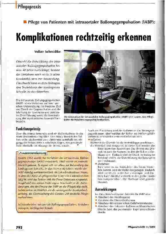 Vorschauseite 1: Komplikationen rechtzeitig erkennen