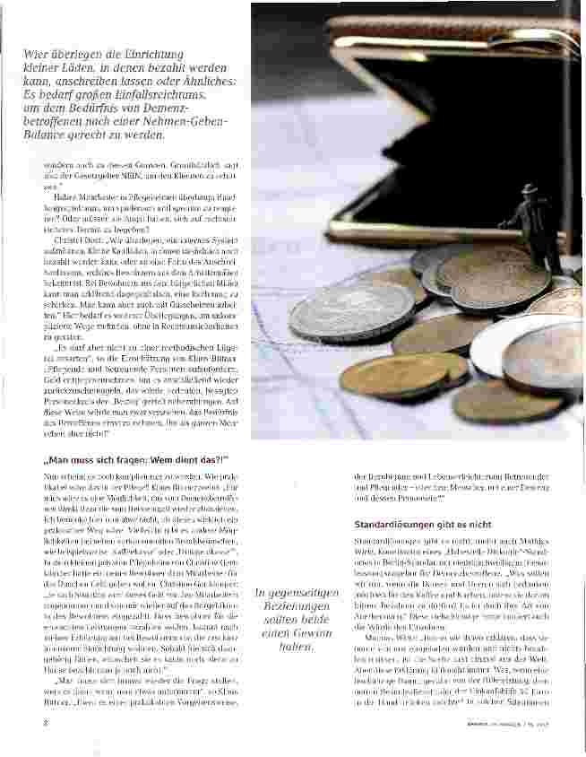 Vorschauseite 2: Geben und Nehmen im Pflegeheim -ein Balanceakt