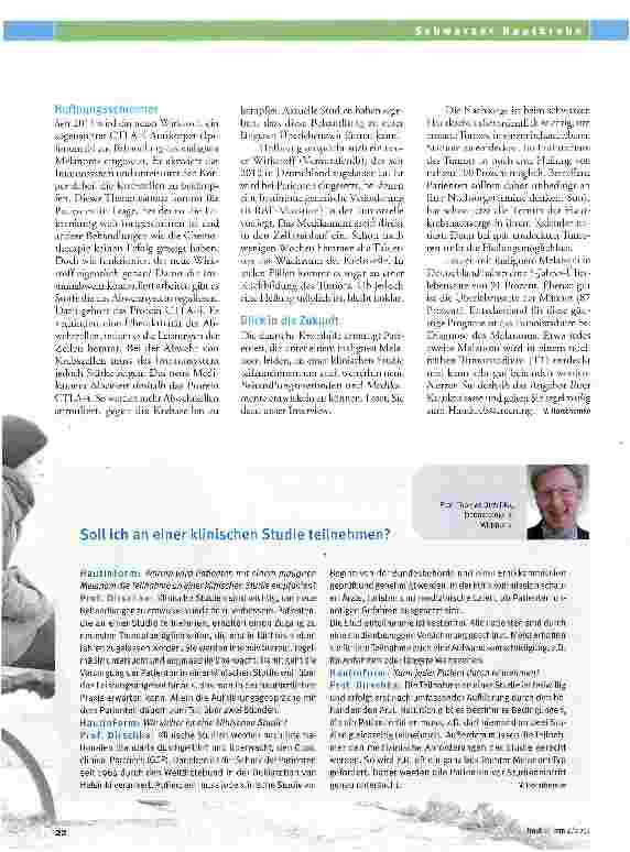 Vorschauseite 3: Diagnose schwarzer Hautkrebs