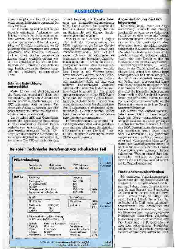 Vorschauseite 3: Berufsmatur auch für die Pflege!
