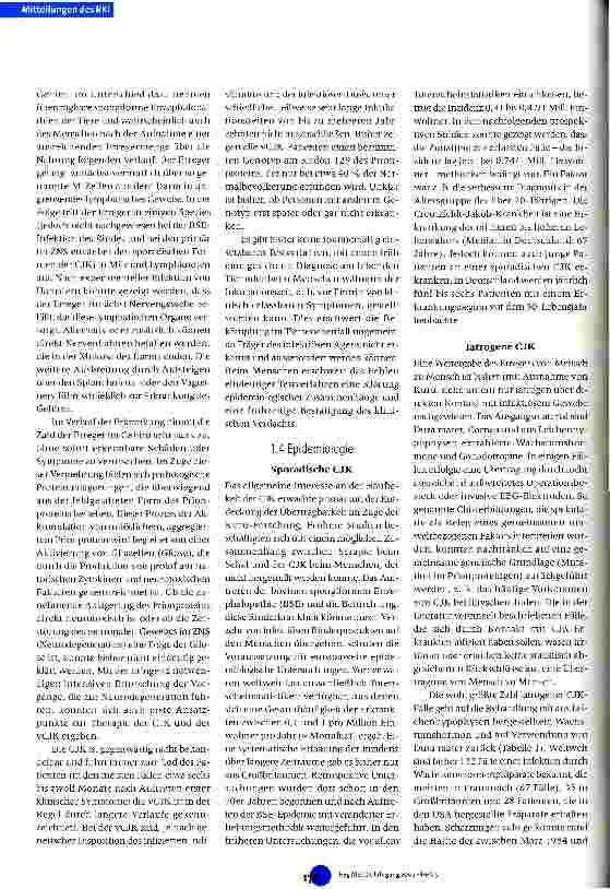 Vorschauseite 2: Die Variante der Creutzfeldt-Jakob-Krankheit (vCJK)