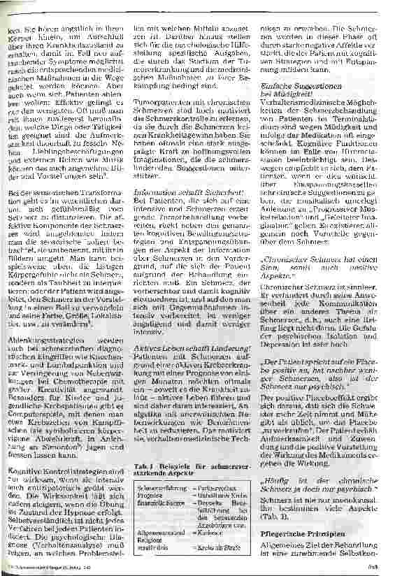 Vorschauseite 2: Onkologischer Schmerz - aus der Sicht der Pflege 6. Folge: Schmerzbehandlung