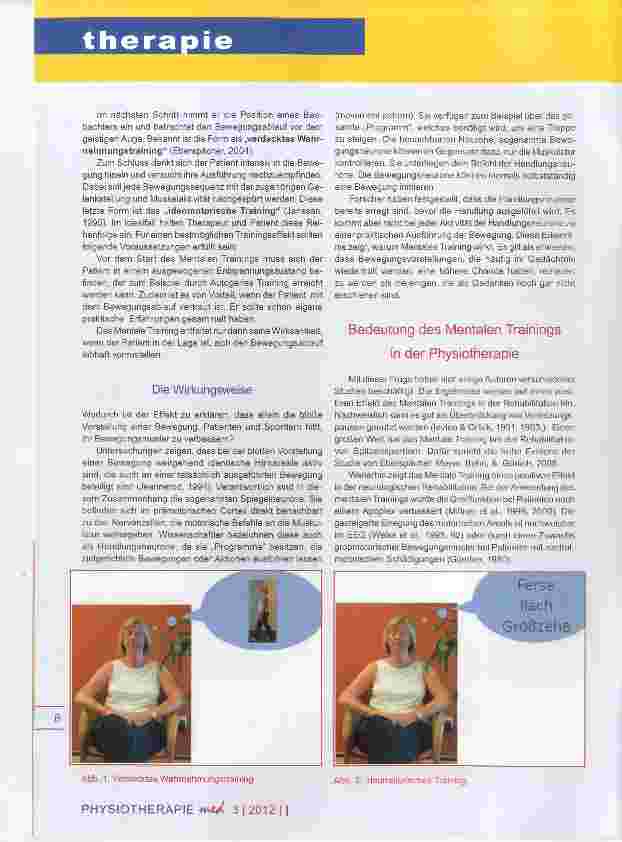 Vorschauseite 2: „Bewegende Gedanken Mentales Training als Behandlungsoption in der Physiotherapie