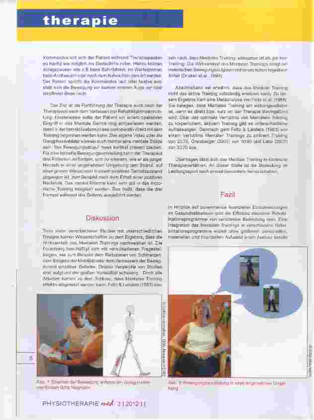Vorschauseite 4: „Bewegende Gedanken Mentales Training als Behandlungsoption in der Physiotherapie