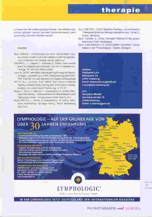 Vorschauseite 5: „Bewegende Gedanken Mentales Training als Behandlungsoption in der Physiotherapie