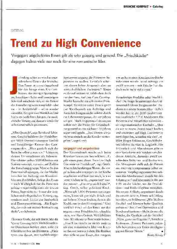 Vorschauseite 1: Trend zu High Convenience