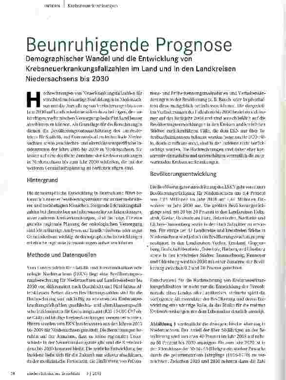 Vorschauseite 1: Beunruhigende Prognose