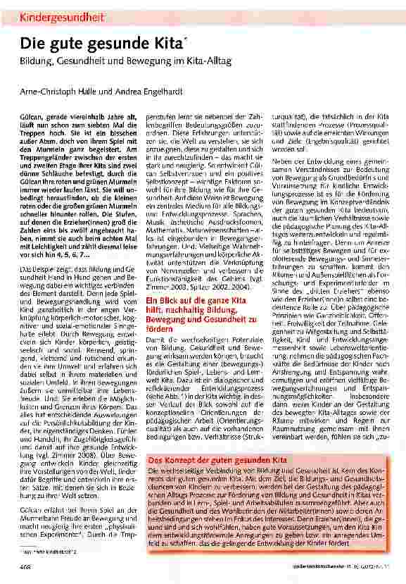 Vorschauseite 1: Die gute gesunde Kita