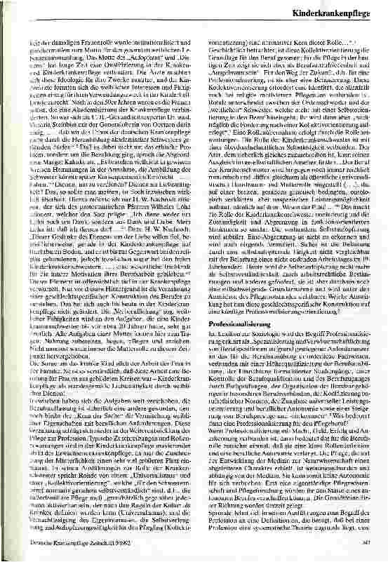 Vorschauseite 3: Kinderkrankenpflege zwischen Professionalisierung und weiblicher Sozialisation