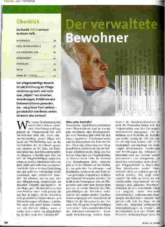 Vorschauseite 1: Der verwaltete Bewohner