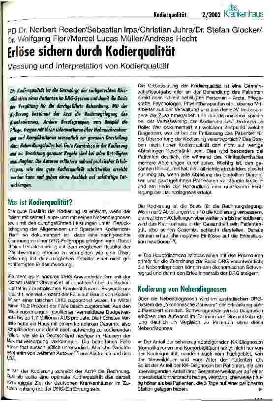 Vorschauseite 1: Erlöse sichern durch Kodierqualität Messung und Interpretation von Kodierqualität