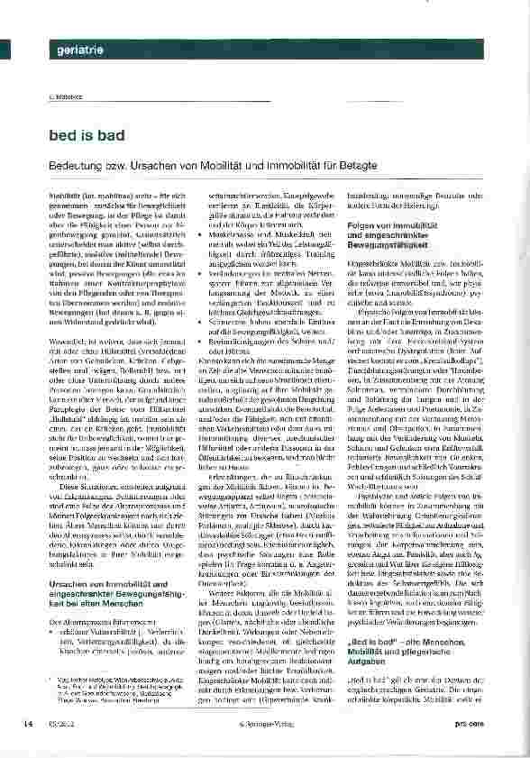 Vorschauseite 1: bed is bad