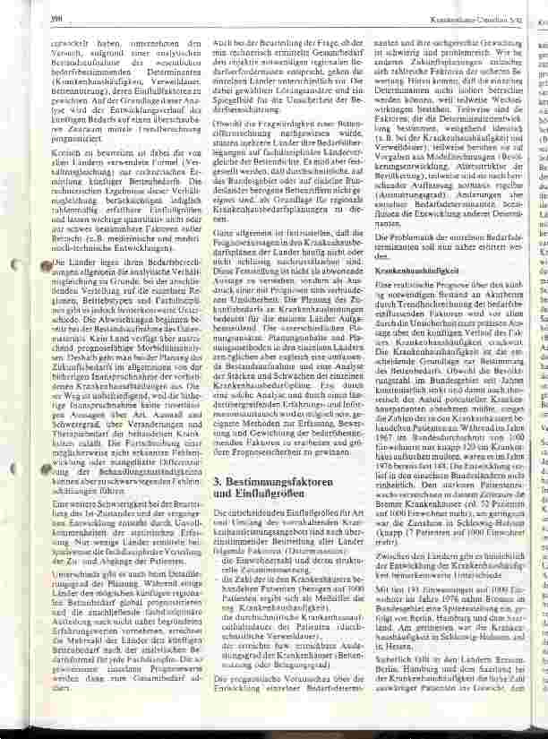 Vorschauseite 2: Problematik, Praxis und Möglichkeiten der Krankenhausbedarfsplanung