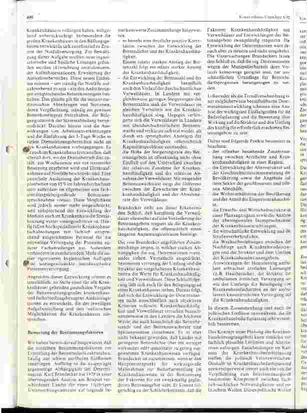 Vorschauseite 4: Problematik, Praxis und Möglichkeiten der Krankenhausbedarfsplanung