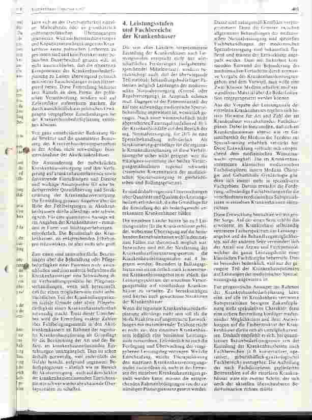 Vorschauseite 5: Problematik, Praxis und Möglichkeiten der Krankenhausbedarfsplanung