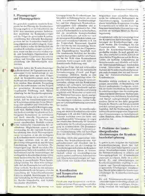 Vorschauseite 6: Problematik, Praxis und Möglichkeiten der Krankenhausbedarfsplanung