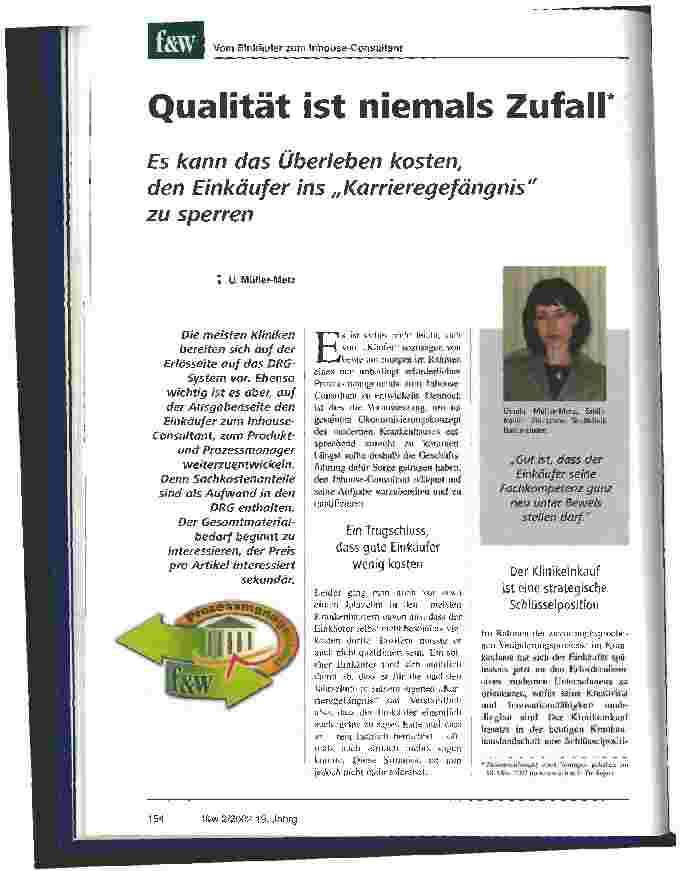Vorschauseite 1: Qualität ist niemals Zufall