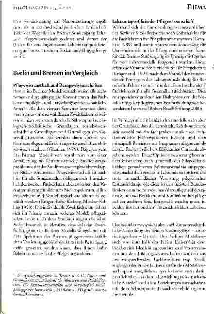 Vorschauseite 4: Damals und heute - die Modellstudiengänge Berlin und Bremen im Vergleich
